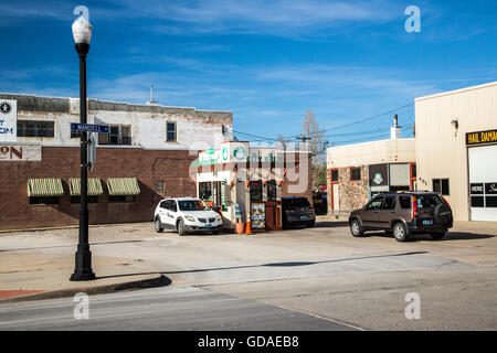 Drive-thru coffee shop in town of Sheridan Wyoming USA Stock Photo