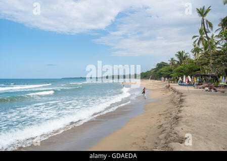 Costa Rica, Limón, Puerto Viejo, Beach of Cocles, Playa Cocles is a small village on the Atlantic coast in the south of Puerto Viejo, Limon Stock Photo