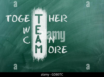 Acronym of TEAM-Together We Can More Stock Photo