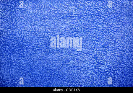 Blue vivid  leather texture closeup, useful as background Stock Photo