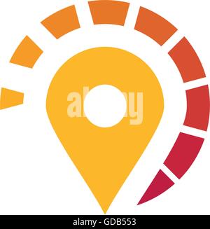 Location logo. Navigation logo. Navigator logo. Map logo. Mark logo. Designation logo. Stop logo. Marking logo. Pointer logo. Point logo. Starting logo. Orange logo. Red logo. Abstract logo. Stock Vector