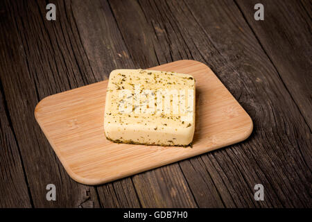 Vegan diy homemade feta cheese Stock Photo