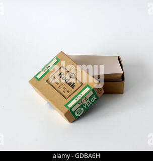 Old box with paper for Kodak brand photo printing Stock Photo