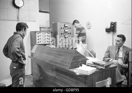 Herb Alpert, Larry Levine, and Jerry Moss Stock Photo