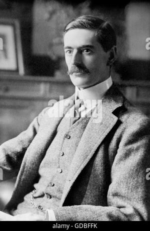 Neville Chamberlain. Portrait of  the Conservative Prime Minister, Arthur Neville Chamberlain (1869-1940), from Bain News Service c.1917. Stock Photo