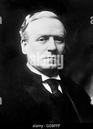 Herbert Asquith. Portrait of Liberal Prime Minister Herbert Henry Asquith, 1st Earl of Oxford and Asquith, (1852-1928),  from Bain News Service Stock Photo