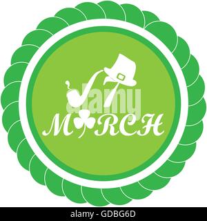 Isolated banner with text and traditional elements for patrick's day Stock Vector