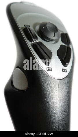 Classic joystick on white background Stock Photo - Alamy