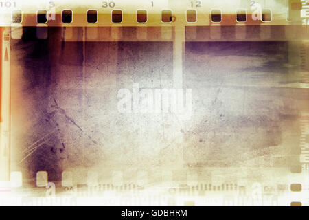 Film negative frames grunge background Stock Photo