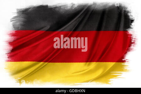 German flag on plain background Stock Photo