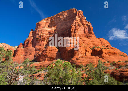 Courthouse Butte from Courthouse Butte Loop Trail, Red Rock Scenic Byway, Coconino National Forest, Arizona Stock Photo