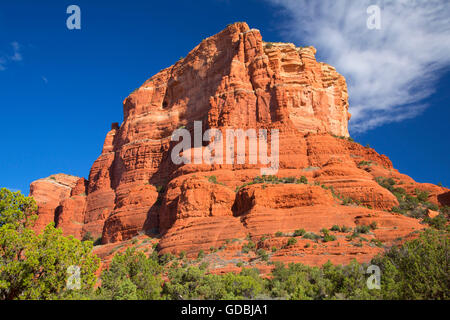 Courthouse Butte from Courthouse Butte Loop Trail, Red Rock Scenic Byway, Coconino National Forest, Arizona Stock Photo