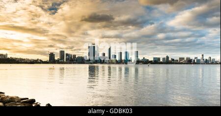 Perth, capital of Western Australia, where the Swan River meets the southwest coast. Stock Photo
