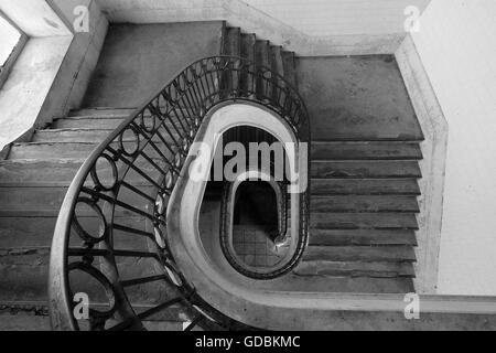 Spiral stairwell. Market. Porto. Portugal. Stock Photo