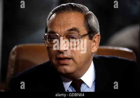 Poehl, Karl Otto, 1.12.1929 - 9.12.2014, German banker, President of the German Federal Bank 1980 - 1991, portrait, 1980s, , Stock Photo