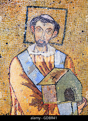 John VII, + 18.10.707, pope 1.3.705 18.10.707, portrait, wood