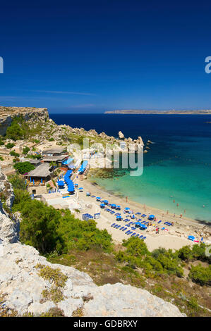 Cirkewwa Bay, Paradise Beach, Malta Stock Photo