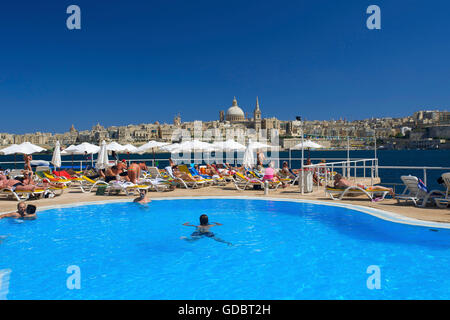 Hotel swimming pool in Sliema, Valletta, Malta Stock Photo: 32104220 - Alamy