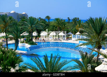 Hotel Holiday Beach in Sidi Mahres Djerba Island Tunisia Stock Photo