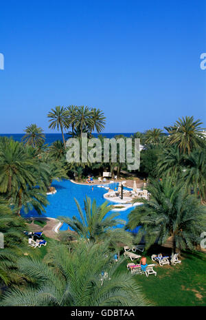 Hotel Odyssee in the Oasis Zarzis, Djerba Island, Tunisia Stock Photo