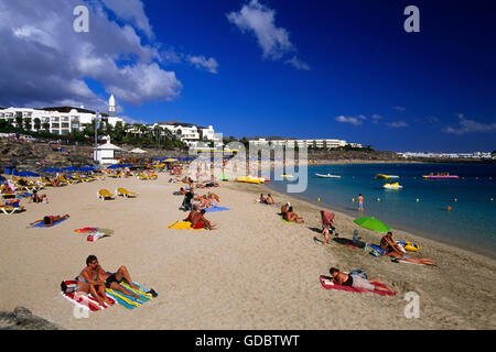 Playa Dorada in Playa Blanca, Lanzarote, Canary Islands, Spain Stock Photo