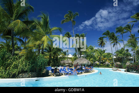 Melia Caribe Tropical Hotel in Playa Bavaro, Punta Cana, Dominican Republic, Caribbean Stock Photo