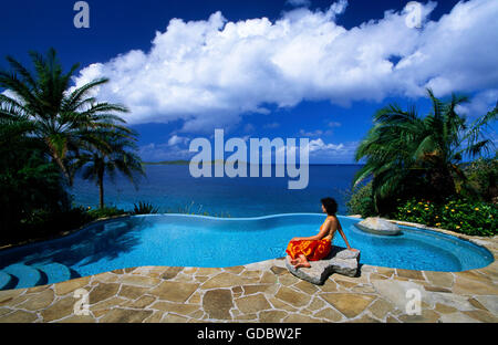 Little Dix Bay Resort on Virgin Gorda, British Virgin Islands, Caribbean Stock Photo