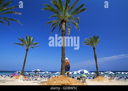 Playa d´en Bossa, Ibiza, Balearic Islands, Spain Stock Photo