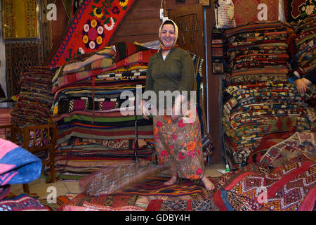 Carpet Shop, Bazar in Fethiye, Turkish Aegean Coast, Turkey Stock Photo