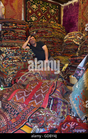 Carpet Shop, Bazar in Fethiye, Turkish Aegean Coast, Turkey Stock Photo