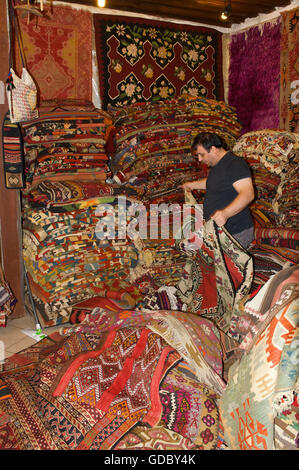 Carpet Shop, Bazar in Fethiye, Turkish Aegean Coast, Turkey Stock Photo