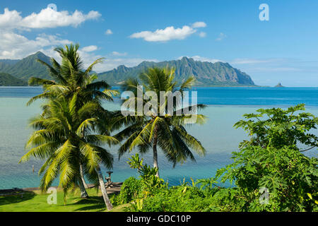 USA,Hawaii,Oahu,USA,Hawaii,Oahu,Kailua,Kane Ohe bay Stock Photo