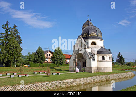 Eastern - rites catholic church of the annunciation, Greek Catholic church in Pribic, near Krasic, Croatia Stock Photo