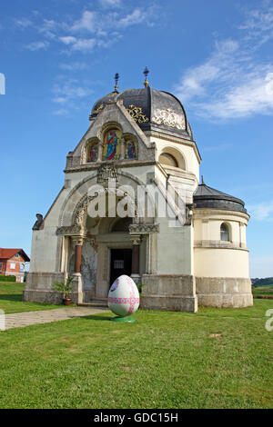 Eastern - rites catholic church of the annunciation, Greek Catholic church in Pribic, near Krasic, Croatia Stock Photo