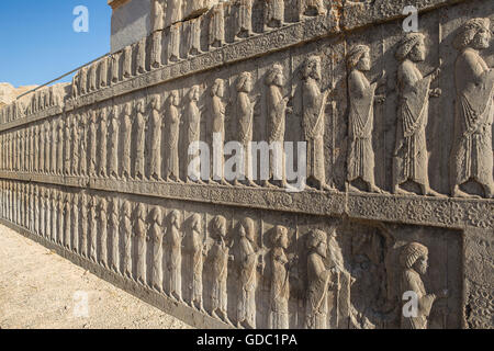 Iran,Persepolis City,Ruins of Persepolis,Apadana Palace Stock Photo