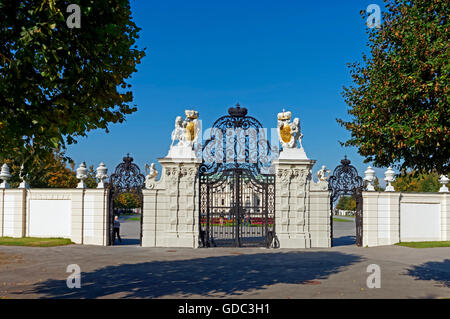 Castle,Belvedere,upper Belvedere,entrance,wall Stock Photo