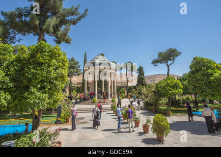 Iran,Shiraz City,Aramgah-e Hafez Mausoleum and gardens Stock Photo