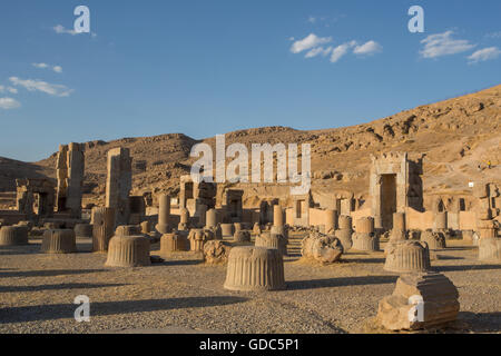 Iran,Persepolis City,Palace of 100 columns Stock Photo