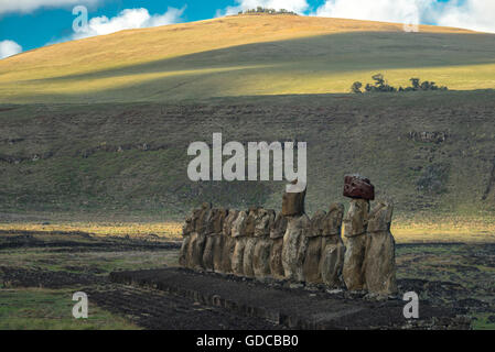 South America,Chile,Easter Island,Isla de Pasqua,south pacific,UNESCO,World Heritage, Stock Photo