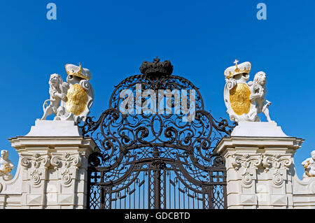 Castle,Belvedere,upper Belvedere,entrance,wall Stock Photo