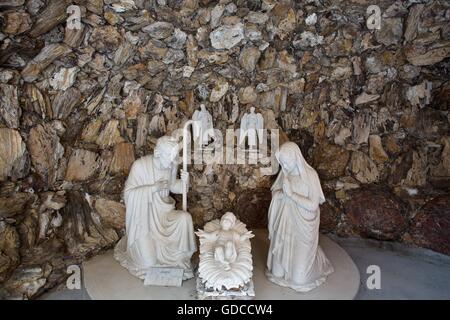 Grotto of the Redemption in West Bend, Iowa, USA. Stock Photo