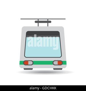 trolley car icon Stock Vector
