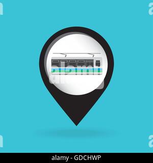 trolley car icon Stock Vector