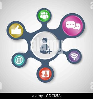 Chat infographic templates with connected metaballs, stock vector Stock Vector