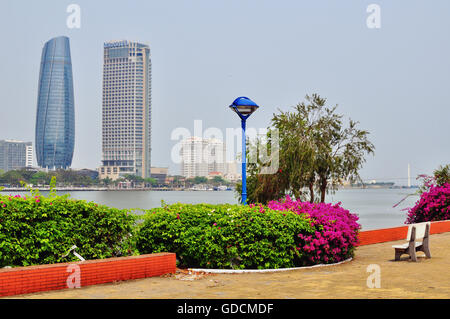 DA NANG, VIETNAM - MARCH 19: View of Da Nang city centre, Vietnam on March 19, 2015. Stock Photo