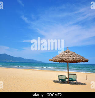 Relaxation scene in Da Nang resort, central Vietnam Stock Photo