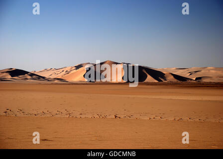 Sand dunes in the desert Stock Photo