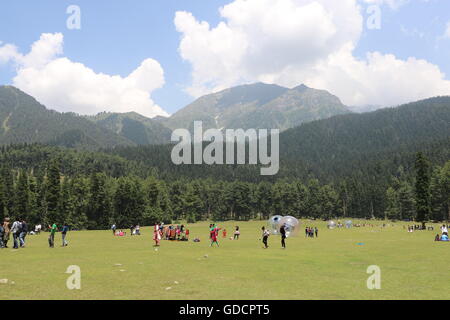 Pahalgam Valley in Jammu & Kashmir Stock Photo