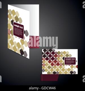 Corporate folder with die cut design Stock Vector