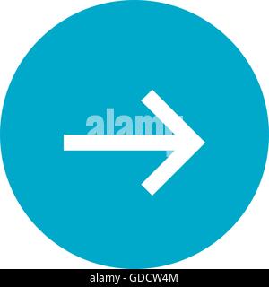 arrow pointing right inside circle icon Stock Vector Image & Art - Alamy